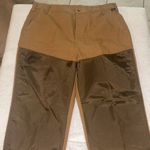 Vintage Walls Brown Flat Front Duck Canvas  Double Knee Pants Size 38 By 30. New